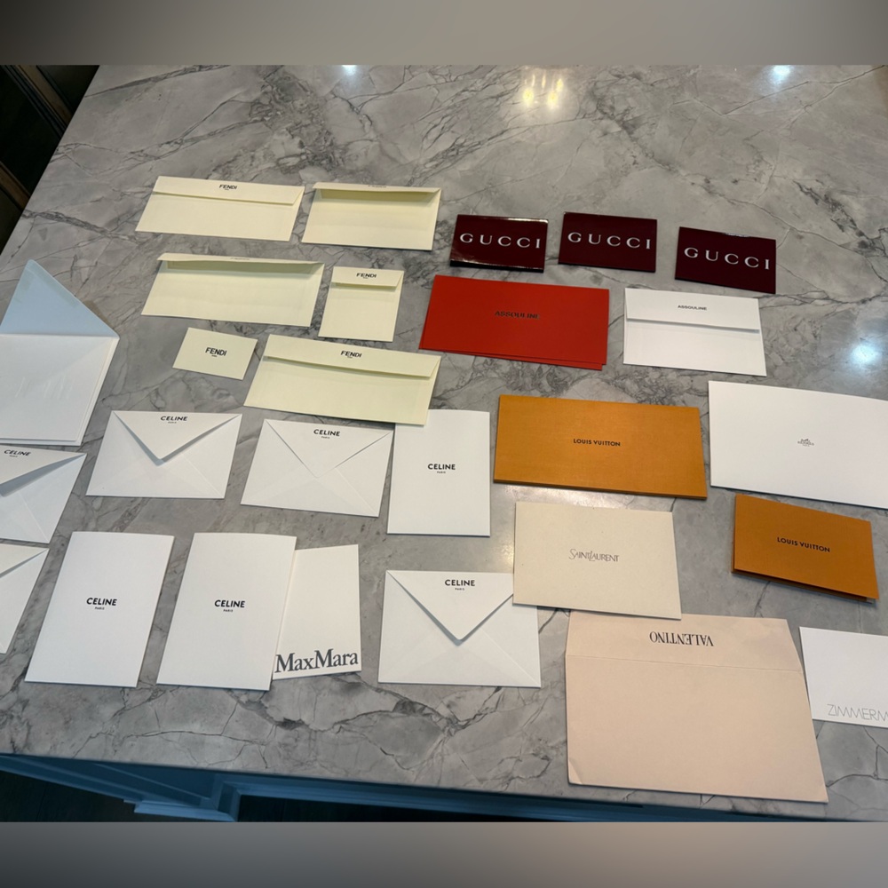 Designer Lot of 27 pieces envelopes and holders. All Boutique fresh!
